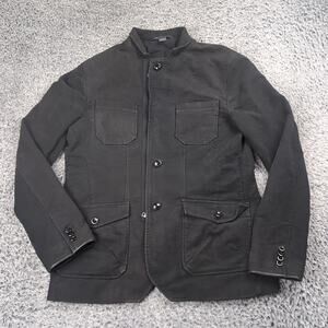 Vintage Armani Exchange Jacket Men Large Designer Military Field Zip Button